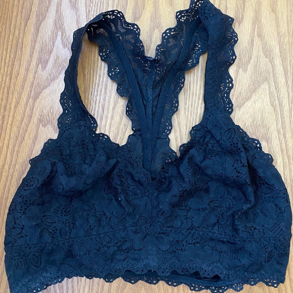 Black lace bralette
